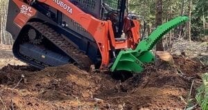 SS-SB-G Reaper Attachments Skidsteer Stump Bucket Grapple Attachment Skid Steer Stump Removal