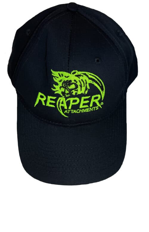 Reaper Attachments Hat Black Green Logo